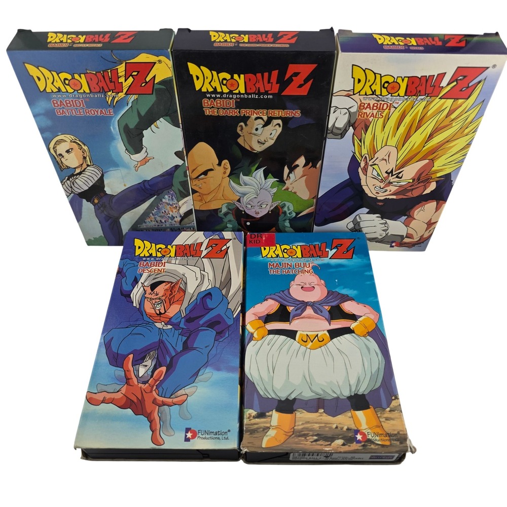 Dragon Ball Z VHS Babidi & Majin Buu Saga Set of 5 FUNimation GOOD Collectible